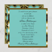 Bar Mitzvah Cérémonie bleue Invitation (Devant / Derrière)