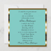 Bar Mitzvah Cérémonie bleue Invitation (Devant)