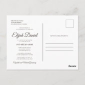 Bar Mitzvah Classic Elegant Photo Invitation (Dos)