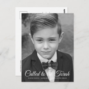 Bar Mitzvah Classic Elegant Photo Invitation