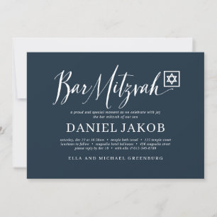 Bar Mitzvah Classic Script Modern Typografie Kaart