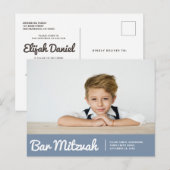 Bar Mitzvah Eenvoudige Moderne Aangepaste Foto Uit Briefkaart (Voorkant / Achterkant)