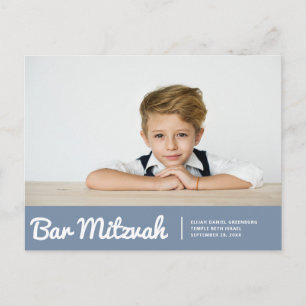 Bar Mitzvah Eenvoudige Moderne Aangepaste Foto Uit Briefkaart