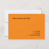 Bar Mitzvah Étoile noire et orange de David RSVP (Dos)