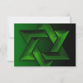 Bar Mitzvah Étoile noire et verte de David RSVP (Devant)