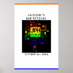 Bar Mitzvah-evenement Eigen logo Poster