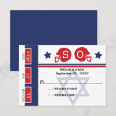 Bar Mitzvah Football Ticket RSVP (Voorkant / Achterkant)