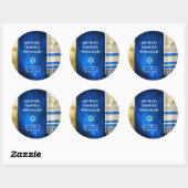 Bar Mitzvah Gebedsjaal Ronde Sticker (Vel)