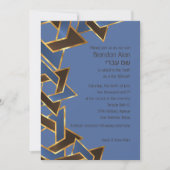 Bar Mitzvah Gold Blue Brown Star van David Kaart (Voorkant)
