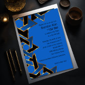 Bar Mitzvah Gold Blue Star van David Kaart
