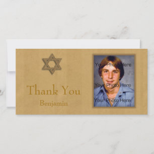 Bar Mitzvah Goud Bedankkaart
