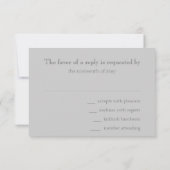 Bar Mitzvah Gray en Silver Stripe Star van David RSVP Kaartje (Achterkant)