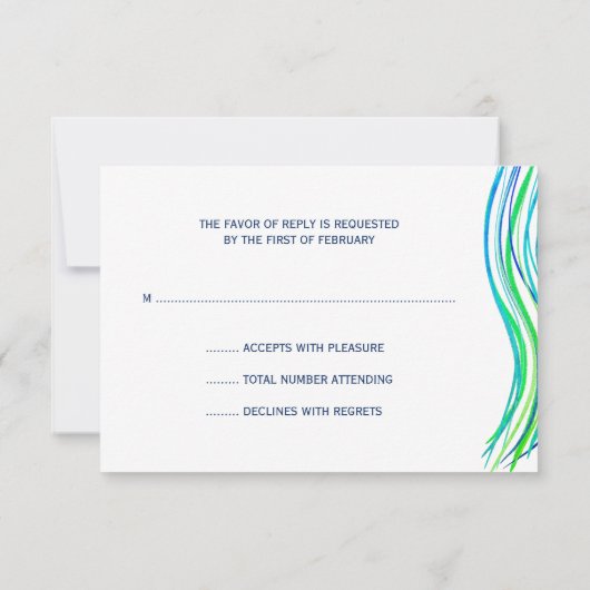 Bar Mitzvah Green Prayer Shawl RSVP (Achterkant)