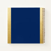 Bar Mitzvah Guest Signature Livre Bleu et Or (Dos)