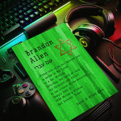 Bar Mitzvah Heldergroene Technostrepen Kaart