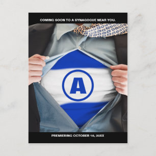 Bar Mitzvah Hero Save the Date Briefkaart