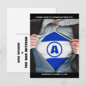 Bar Mitzvah Hero Save the Date Briefkaart (Voorkant / Achterkant)