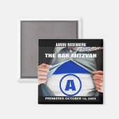 Bar Mitzvah Hero Save the Date Magnet Magneet (Voorkant / Achterkant)