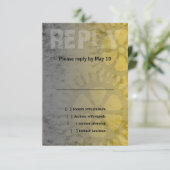 Bar Mitzvah Industriële Grunge RSVP (Staand voorkant)