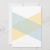 BAR MITZVAH INVITATION à la main lettré marine ble (Dos)