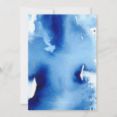 BAR MITZVAH INVITATION aquarelle moderne cool bleu (Dos)