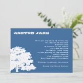 Bar Mitzvah Invitation Ashton Tree Hebreeuws Kaart (Staand voorkant)