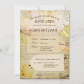 Bar Mitzvah Invitation avec thème voyage (Devant)