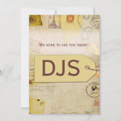 Bar Mitzvah Invitation avec thème voyage (Dos)