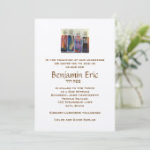 Bar Mitzvah Invitation Benjamin Eric Hebrew (Debout devant)