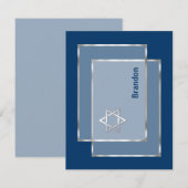 Bar Mitzvah Invitation Carte de remerciements plat (Devant / Derrière)