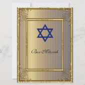 Bar Mitzvah Invitation Gold (Dos)