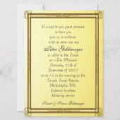 Bar Mitzvah Invitation Gold 2 (Devant)