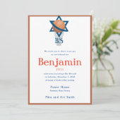 Bar Mitzvah invitation Juif Sports Basketball (Debout devant)