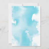 BAR MITZVAH INVITATION lettré à la main aqua aquar (Dos)