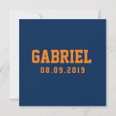 Bar Mitzvah invitation Orange & Blue Sports (Dos)
