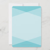 BAR MITZVAH INVITATION simple moderne turquoise bl (Dos)