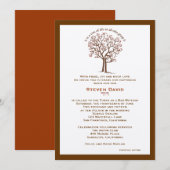 Bar Mitzvah Invitation Steven Tree of Life Brown Kaart (Voorkant / Achterkant)