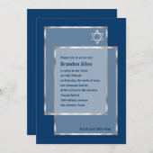 Bar Mitzvah Invitation Toute Couleur Que Vous Aime (Devant / Derrière)