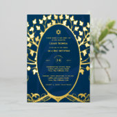 Bar Mitzvah Invitation VÉRITABLE FOIL Arbre de Vie (Debout devant)