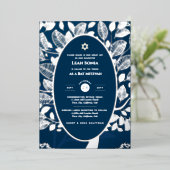 Bar Mitzvah Invitation VÉRITABLE FOIL Arbre de Vie (Debout devant)