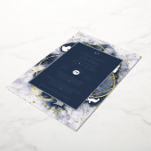 Bar Mitzvah Invitation Véritable huile Agate Or Bl (Rotation)