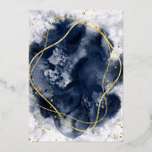 Bar Mitzvah Invitation Véritable huile Agate Or Bl (Verso)