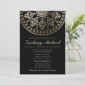 Bar Mitzvah Invitations Gold Foil Kaart (Staand voorkant)