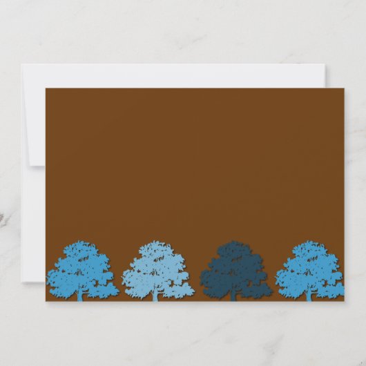 Bar Mitzvah Invitations Samuel Lucas Blue Trees (Dos)