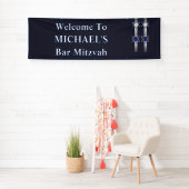 Bar mitzvah jongens verwelkomen bord spandoek (Insitu)