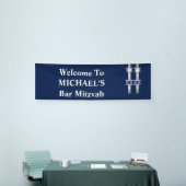 Bar mitzvah jongens verwelkomen bord spandoek (Beurs)
