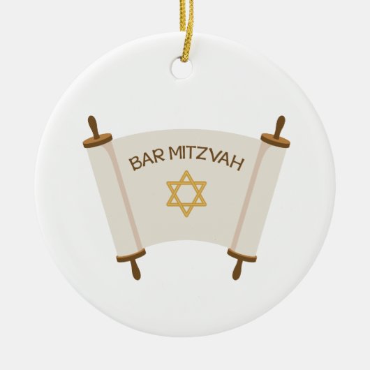 Bar Mitzvah Keramisch Ornament (Voorkant)