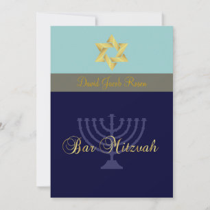Bar Mitzvah/light + donkerblauw Kaart