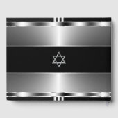 Bar Mitzvah Livre d'hôtes Noir et Argent (Verso)