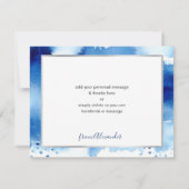 BAR MITZVAH merci argent étoile bleu aquarelle (Dos)